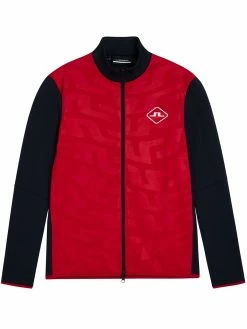 J.Lindeberg Arche Mid Layer Golf Jacket In Barbados Cherry