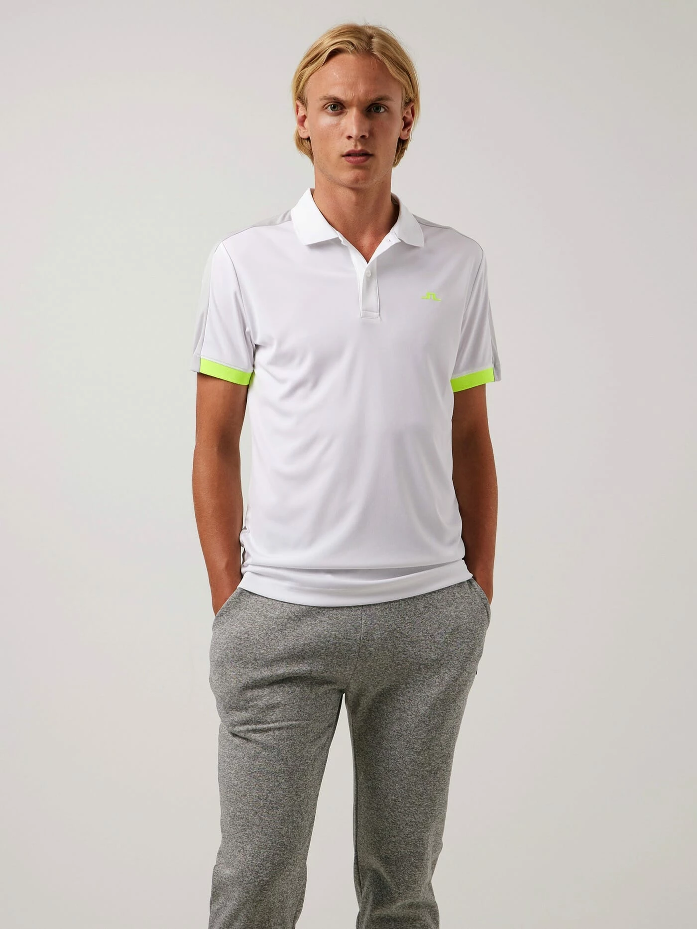 J.Lindeberg Rowland Slim Fit Golf Polo In White - Image 2