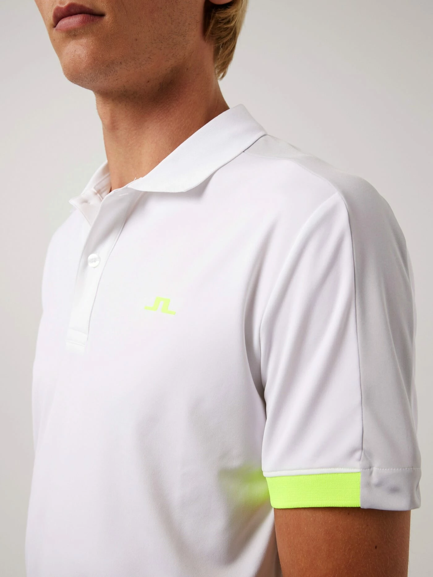 J.Lindeberg Rowland Slim Fit Golf Polo In White - Image 3