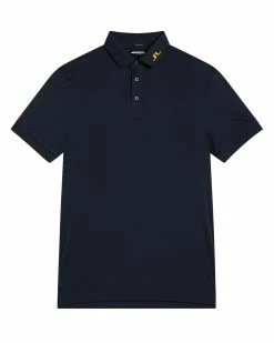 J.Lindeberg KV Regular Fit Golf Polo SS23 In Black / Citrus