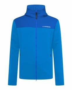 J.Lindeberg Jeff Golf Hoodie In Nautical Blue