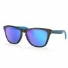 Oakley Flak® Frogskins Mix In Prizm Sapphire Polarized Lenses, Matte Black Frame