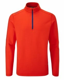 Ping Edwin Half Zip Golf Pullover AW22 In French Blue