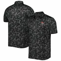 Men's 2023 U.S. Open Adidas Gray/Black Prisma Print Polo