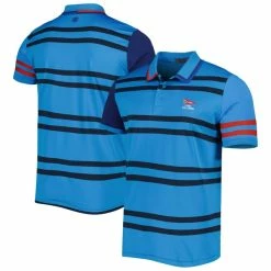 Men's 2023 U.S. Open G/Fore Blue Variegated Stripe Polo