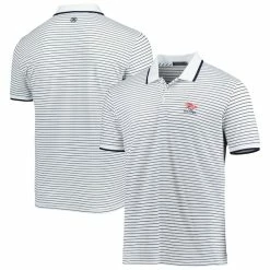 Men's 2023 U.S. Open G/Fore White Perforated Stripe Polo