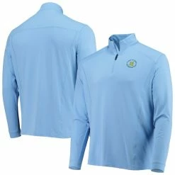 Men's 2022 U.S. Open IBKUL Light Blue Icefil Quarter-Zip Jacket
