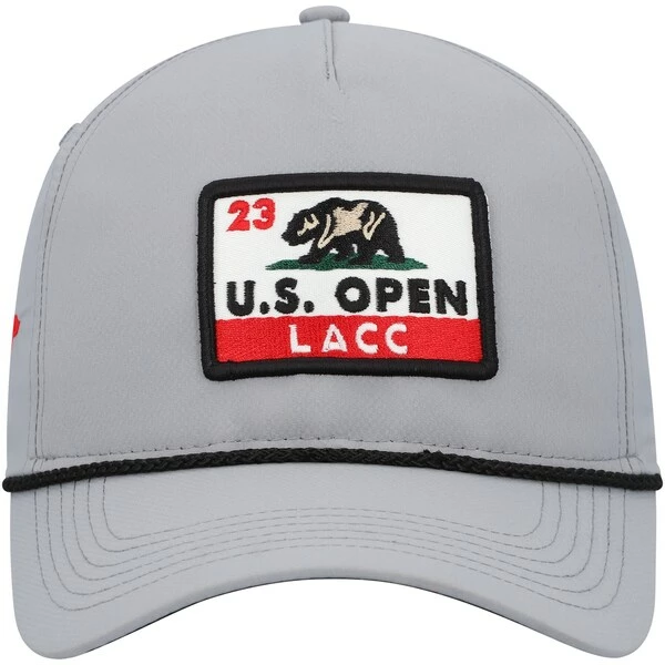 Men's 2023 U.S. Open Ahead Gray Nebula Bear Patch Rope Adjustable Hat - Image 3