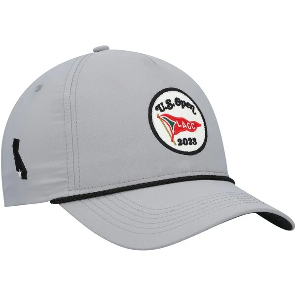 Men's 2023 U.S. Open Ahead Gray Nebula Circle Patch Rope Adjustable Hat - Image 2