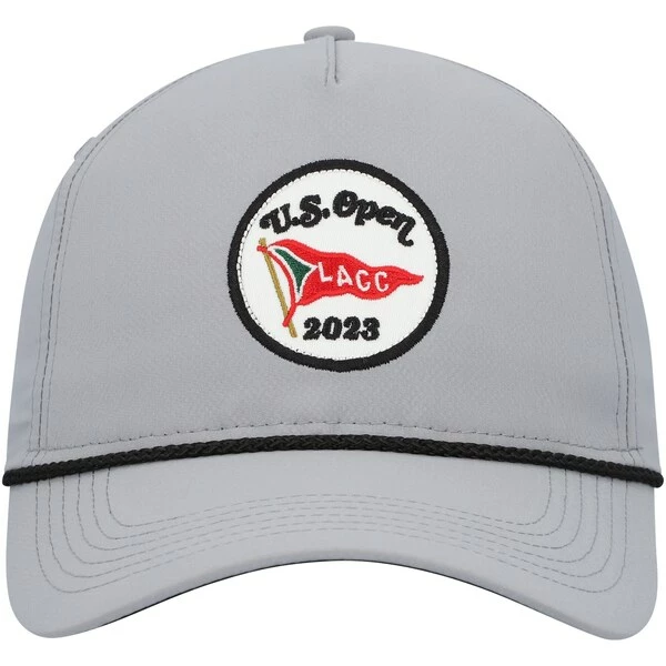 Men's 2023 U.S. Open Ahead Gray Nebula Circle Patch Rope Adjustable Hat - Image 3