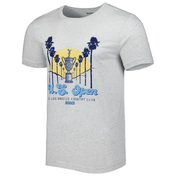 Men's 2023 U.S. Open Ahead Heathered Gray Instant Classic Tri-Blend T-Shirt - Image 3