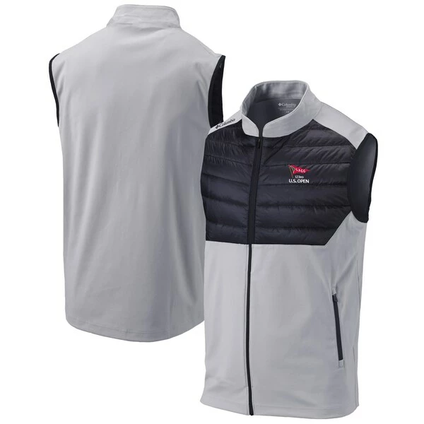 Men's 2023 U.S. Open Columbia Golf Gray Omni-Wick In The Element Full-Zip Vest - Image 2