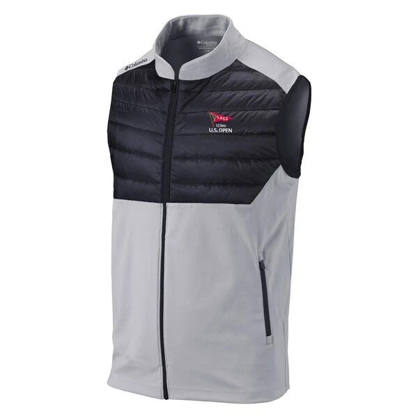 Men's 2023 U.S. Open Columbia Golf Gray Omni-Wick In The Element Full-Zip Vest - Image 3