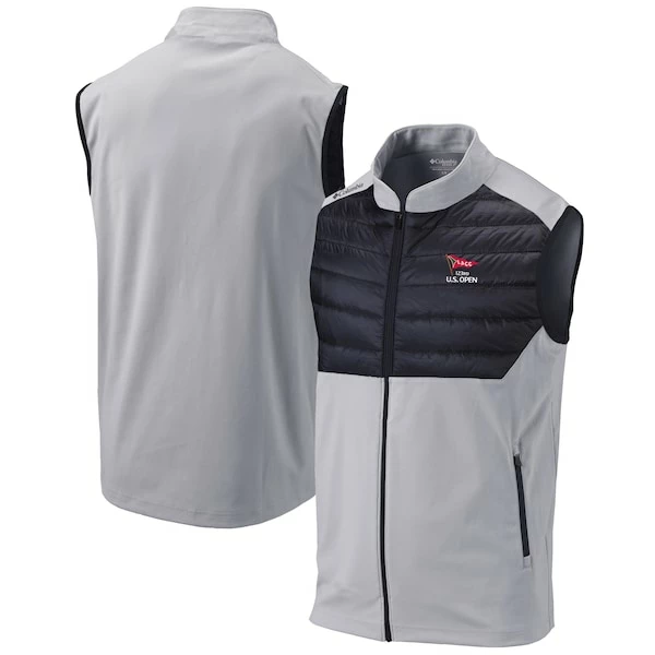 Men's 2023 U.S. Open Columbia Golf Gray Omni-Wick In The Element Full-Zip Vest