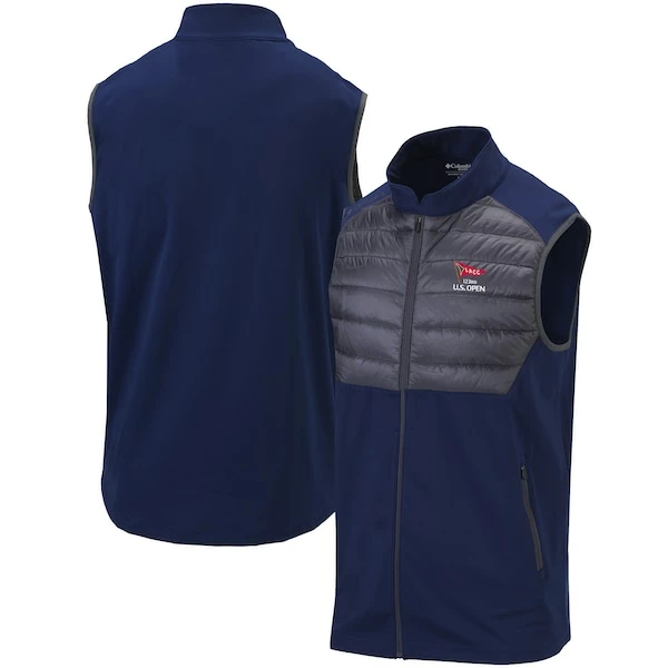 Men's 2023 U.S. Open Columbia Golf Navy Omni-Wick In The Element Full-Zip Vest