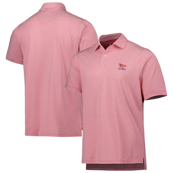 Men's 2023 U.S. Open Fairway & Greene Red Mini Stripe Polo - Image 2