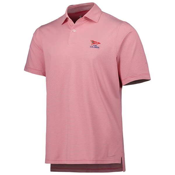 Men's 2023 U.S. Open Fairway & Greene Red Mini Stripe Polo - Image 3