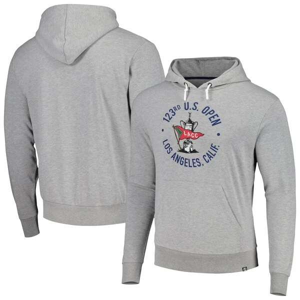 Men's 2023 U.S. Open FootJoy Heather Gray Pullover Hoodie - Image 2