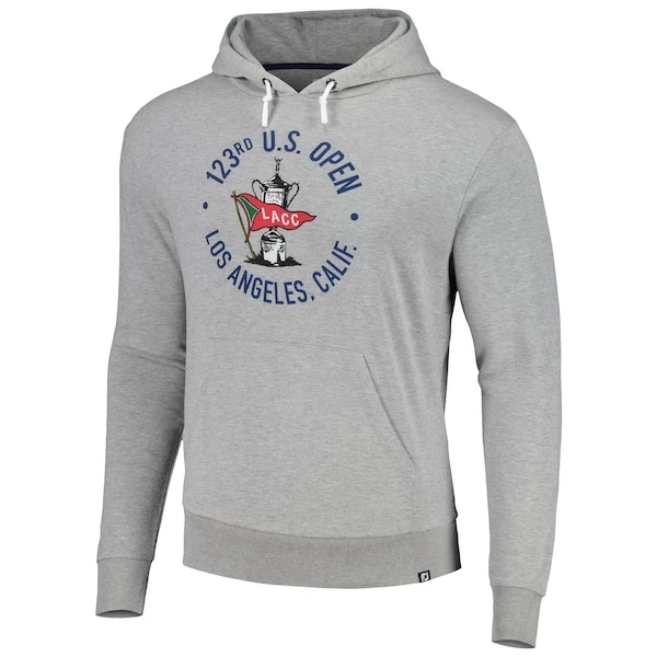 Men's 2023 U.S. Open FootJoy Heather Gray Pullover Hoodie - Image 3