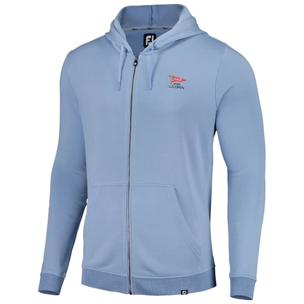 Men's 2023 U.S. Open FootJoy Light Blue Full-Zip Hoodie - Image 3