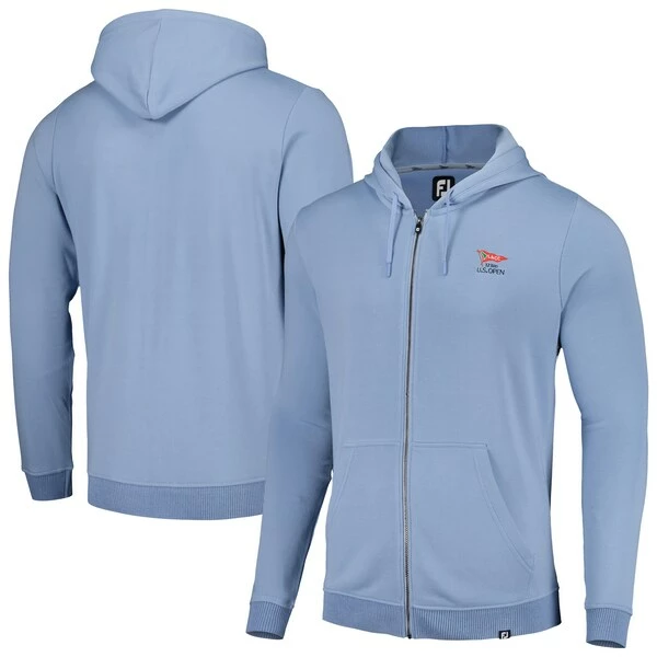 Men's 2023 U.S. Open FootJoy Light Blue Full-Zip Hoodie