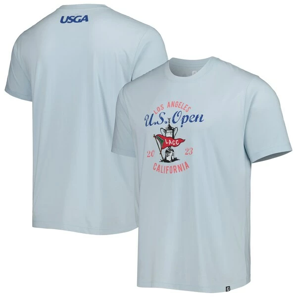 Men's 2023 U.S. Open FootJoy Light Blue Surf Logo T-Shirt - Image 2
