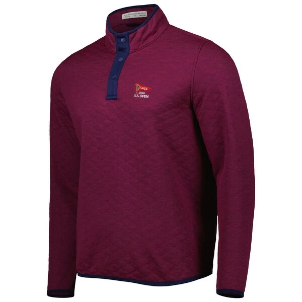 Men's 2023 U.S. Open Holderness & Bourne Maroon The Sullivan Quarter-Snap Top - Image 3