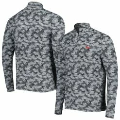 Men's 2023 U.S. Open Johnnie-O Black Lando Quarter-Zip Top