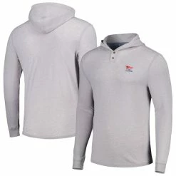 Men's 2023 U.S. Open Johnnie-O Gray Zed Henley Pullover Hoodie