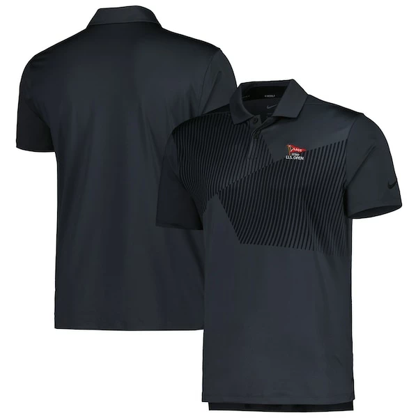Men's 2023 U.S. Open Nike Black Vapor Print Performance Polo - Image 2