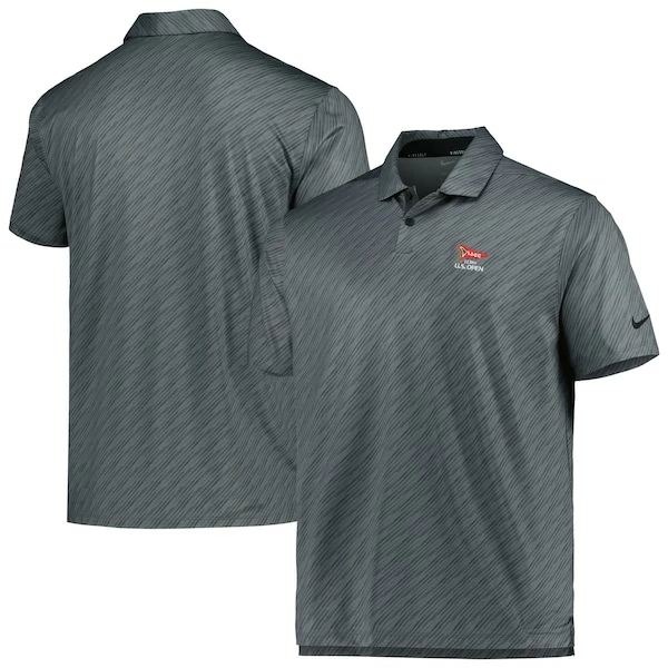 Men's 2023 U.S. Open Nike Black Vapor Stripe Performance Polo - Image 2