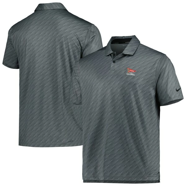 Men's 2023 U.S. Open Nike Black Vapor Stripe Performance Polo