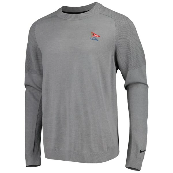 Men's 2023 U.S. Open Nike Gray Raglan Pullover Sweatshirt - Image 3