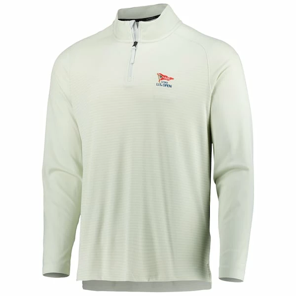 Men's 2023 U.S. Open Nike Light Green Performance Raglan Half-Zip Top - Image 3