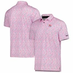 Men's 2023 U.S. Open Nike Pink Tour Micro Camo Performance Polo