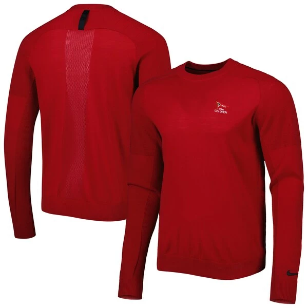 Men's 2023 U.S. Open Nike Red Tiger Woods Collection Knit Pullover Sweater - Image 2