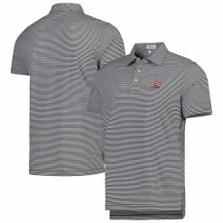 Men's 2023 U.S. Open Peter Millar Black Hales Performance Jersey Polo