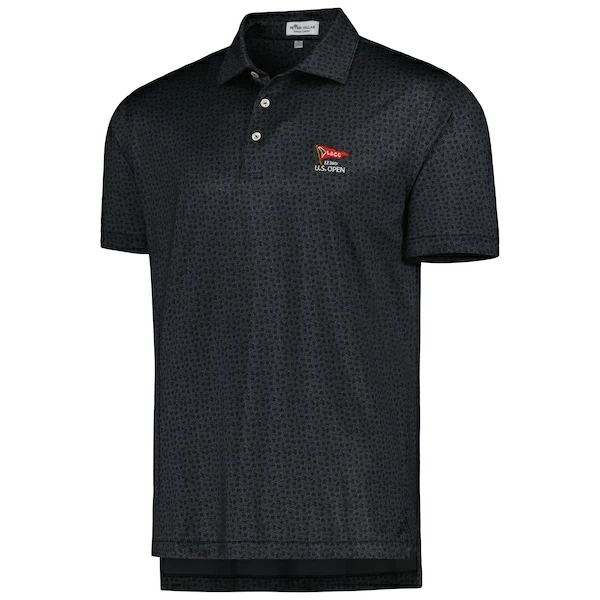 Men's 2023 U.S. Open Peter Millar Black Knock Out Jersey Polo - Image 3