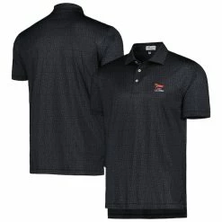 Men's 2023 U.S. Open Peter Millar Black Knock Out Jersey Polo