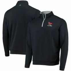 Men's 2023 U.S. Open Peter Millar Black Perth Quarter-Zip Top