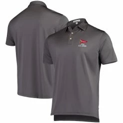 Men's 2023 U.S. Open Peter Millar Charcoal Solid Jersey Polo