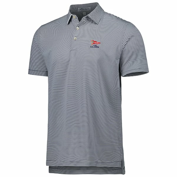 Men's 2023 U.S. Open Peter Millar Gray Hales Stripe Performance Jersey Polo - Image 3