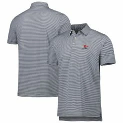 Men's 2023 U.S. Open Peter Millar Gray Hales Stripe Performance Jersey Polo