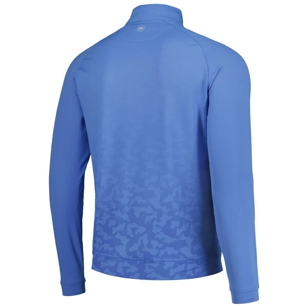 Men's 2023 U.S. Open Peter Millar Light Blue Perth Dip-Dye Camo Performance Raglan Quarter-Zip Jacket - Image 4