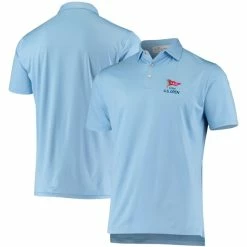 Men's 2023 U.S. Open Peter Millar Light Blue Solid Jersey Polo