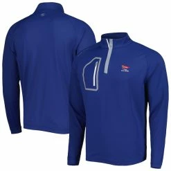 Men's 2023 U.S. Open Peter Millar Navy Forge Performance Raglan Quarter-Zip Top