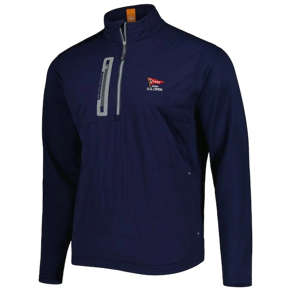 Men's 2023 U.S. Open Peter Millar Navy Weld Elite Hybrid Half-Zip Jacket - Image 3