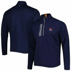 Men's 2023 U.S. Open Peter Millar Navy Weld Elite Hybrid Half-Zip Jacket