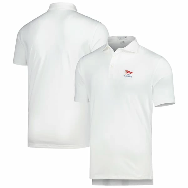 Men's 2023 U.S. Open Peter Millar White Solid Performance Jersey Polo - Image 2
