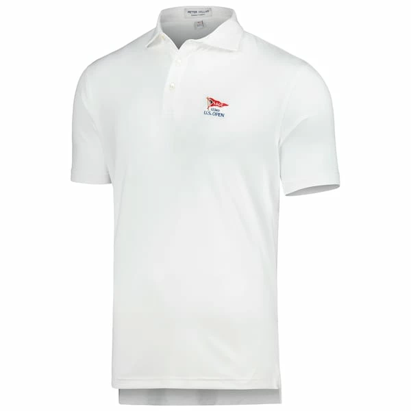 Men's 2023 U.S. Open Peter Millar White Solid Performance Jersey Polo - Image 3